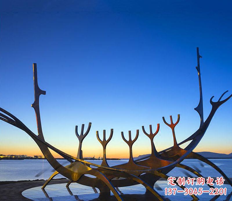 福建帆船雕塑精致的海洋艺术品