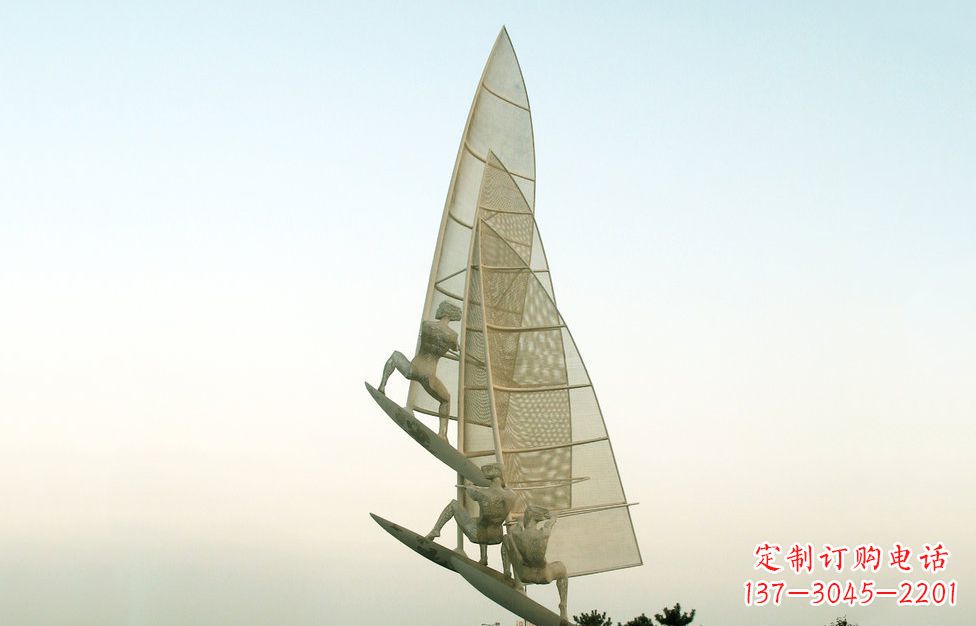 福建不锈钢帆船比赛广场景观雕塑