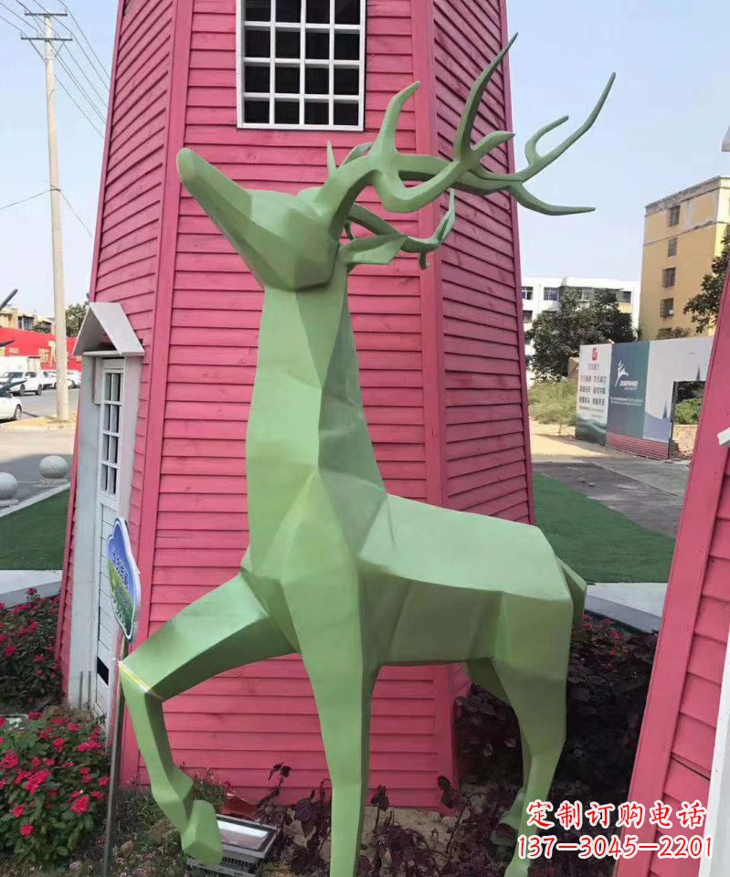 福建不锈钢城市小鹿雕塑精美绝伦