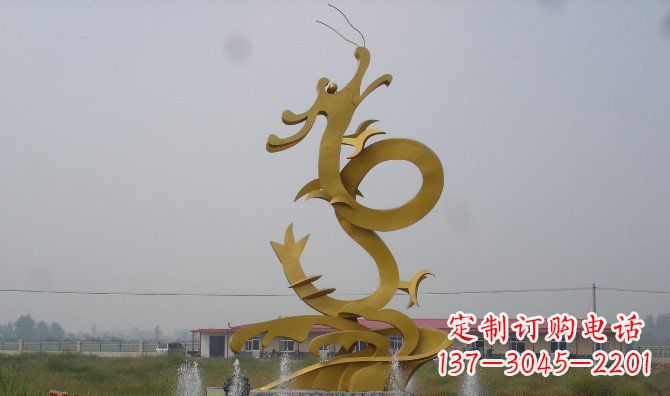 福建不锈钢飞龙雕塑精美传承中华文化