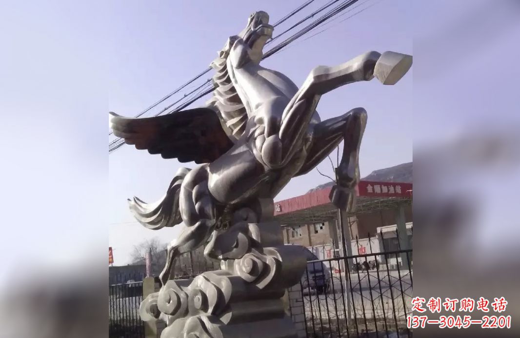福建不锈钢飞马雕塑_2