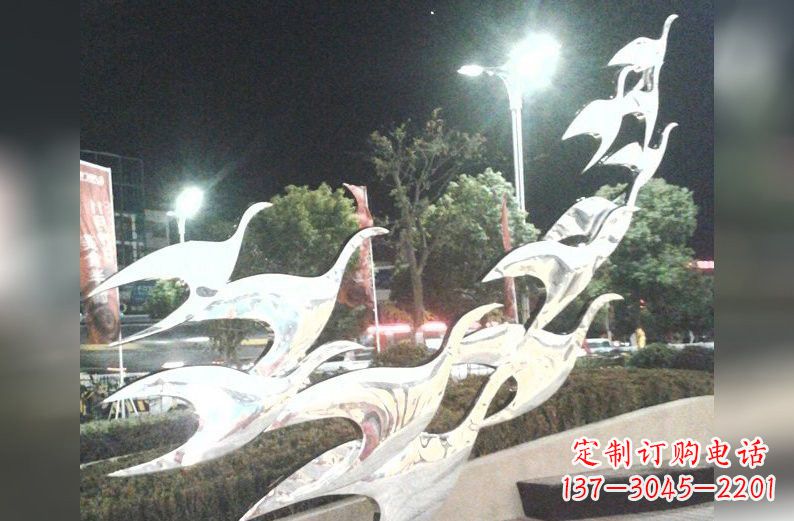 福建不锈钢大雁雕塑一种高雅的艺术美学