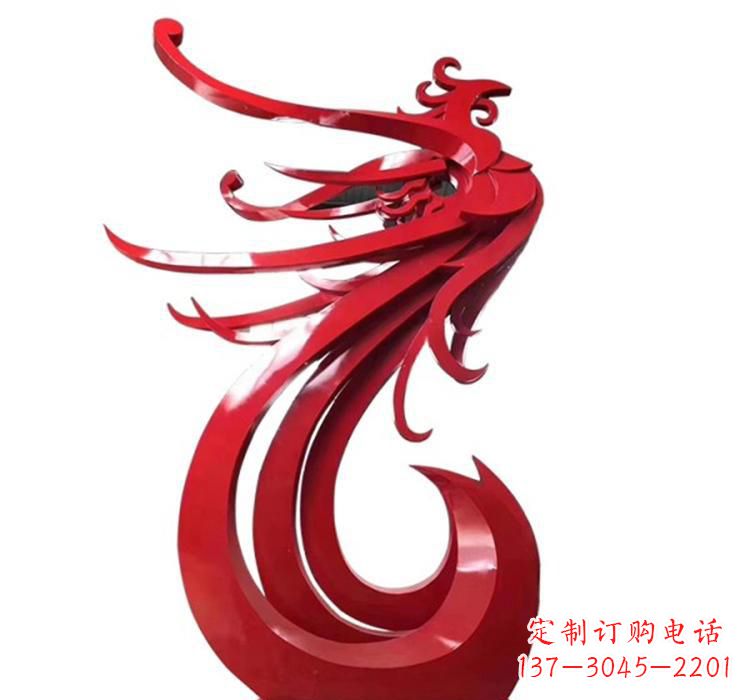 福建不锈钢凤凰景观雕塑 (2)