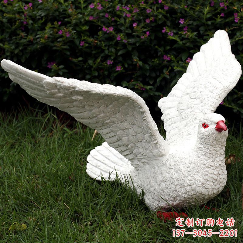 福建不锈钢鸽子雕塑象征和平与美好