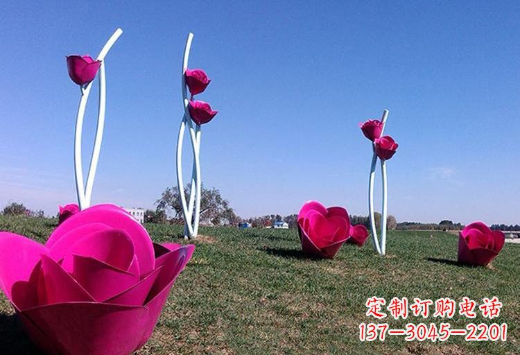 福建不锈钢玫瑰雕塑美丽的艺术之作