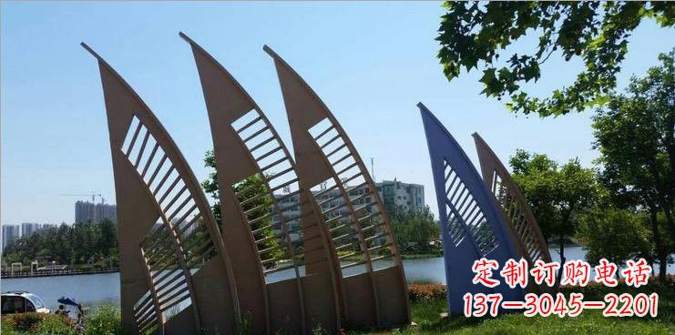 福建不锈钢公园的船帆雕塑