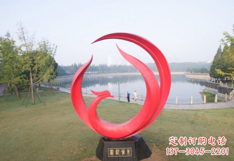 福建不锈钢公园抽象凤凰雕塑