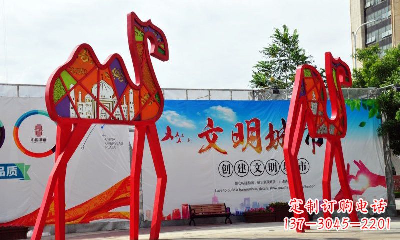 福建不锈钢骆驼雕塑——精美的艺术之作