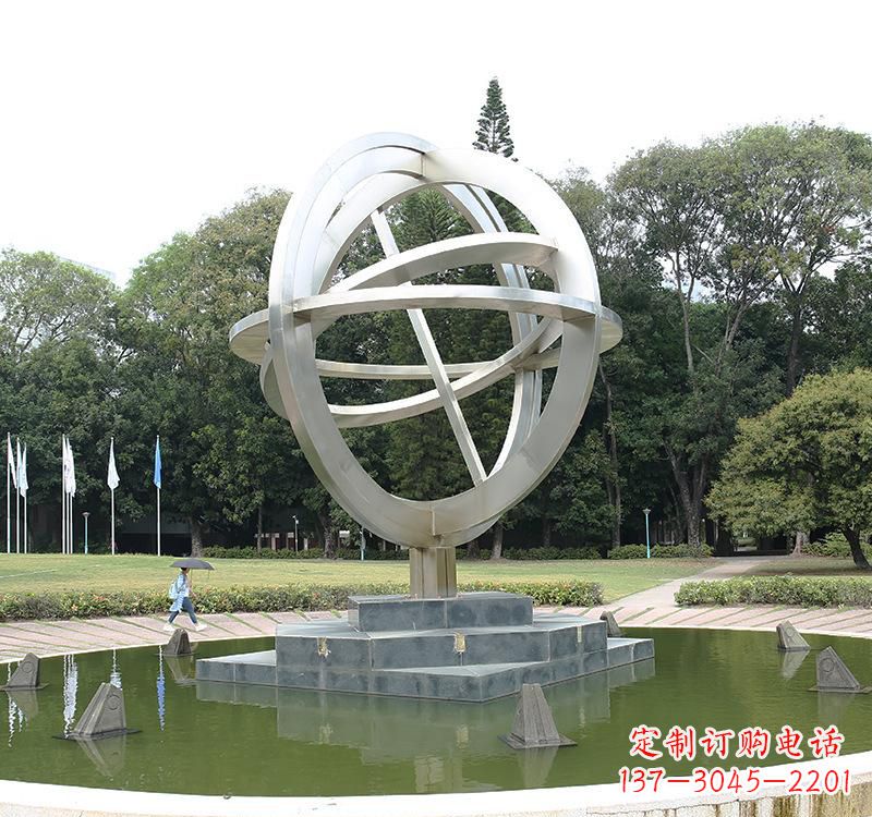 福建不锈钢地球仪雕塑把地球放在手中