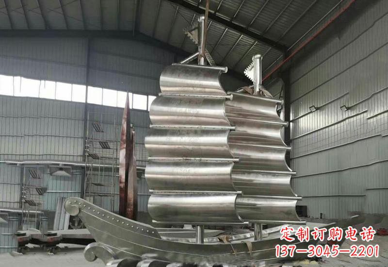 福建不锈钢公园帆船雕塑