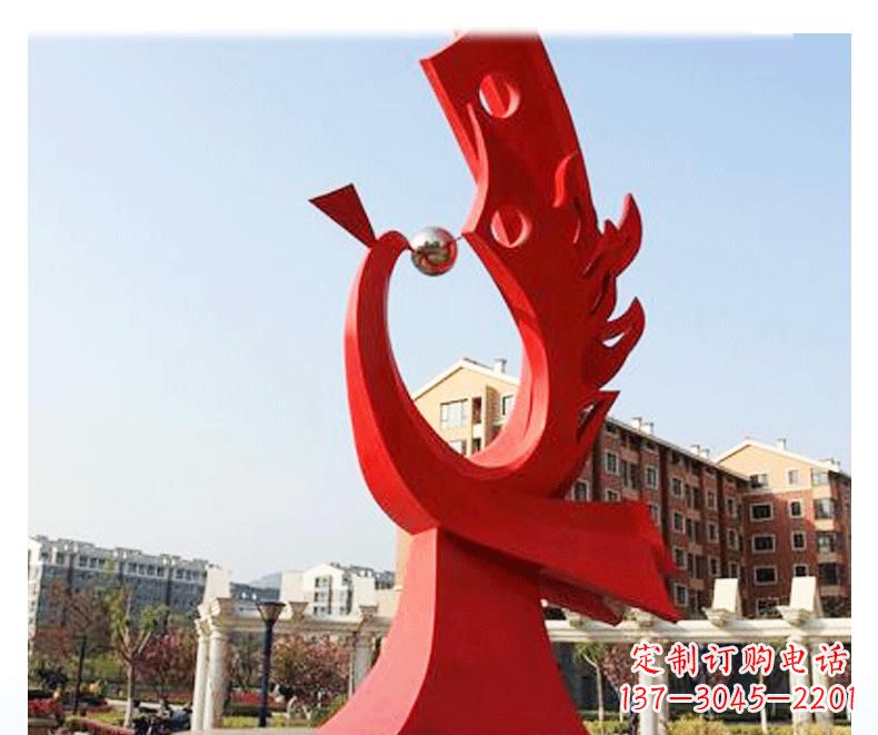 福建不锈钢凤凰雕塑——象征着新生