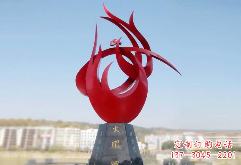 福建凤凰雕塑——点缀不锈钢公园