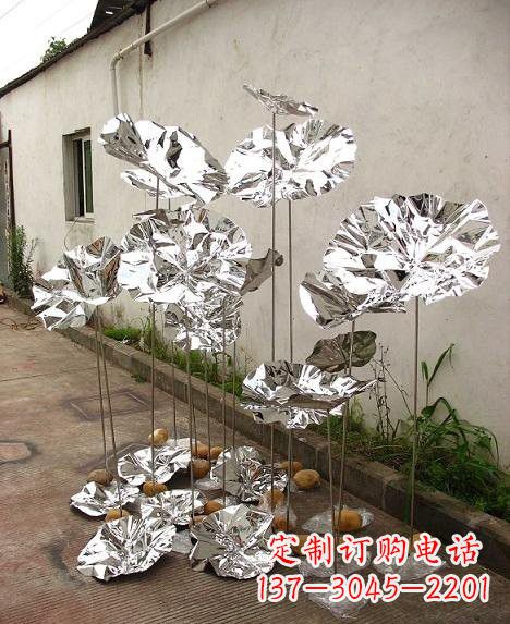 福建不锈钢公园镜面荷叶雕塑