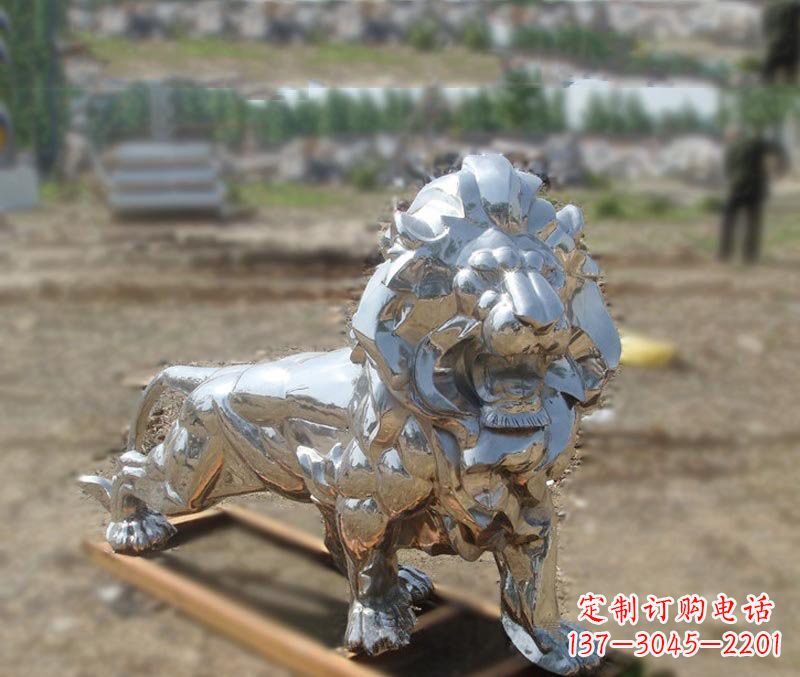 福建不锈钢雕刻的狮子