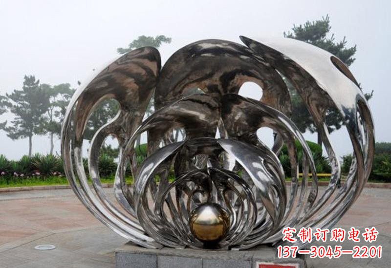 福建不锈钢贝壳雕塑海洋风情的精美礼赞