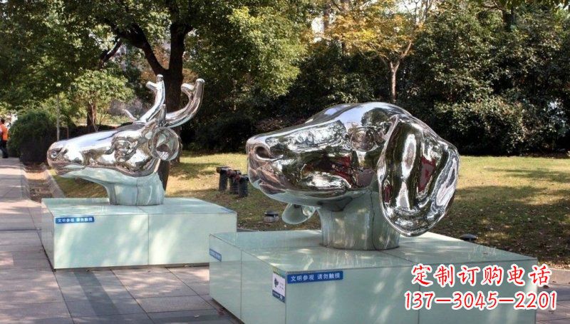 福建不锈钢十二生肖动物头像雕塑的魅力