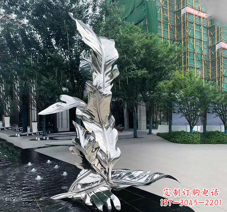 福建不锈钢公园树叶雕塑精美绝伦