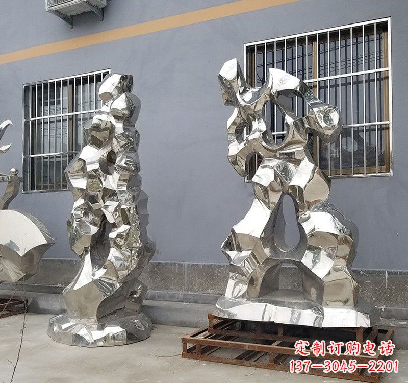 福建不锈钢公园太湖石雕塑
