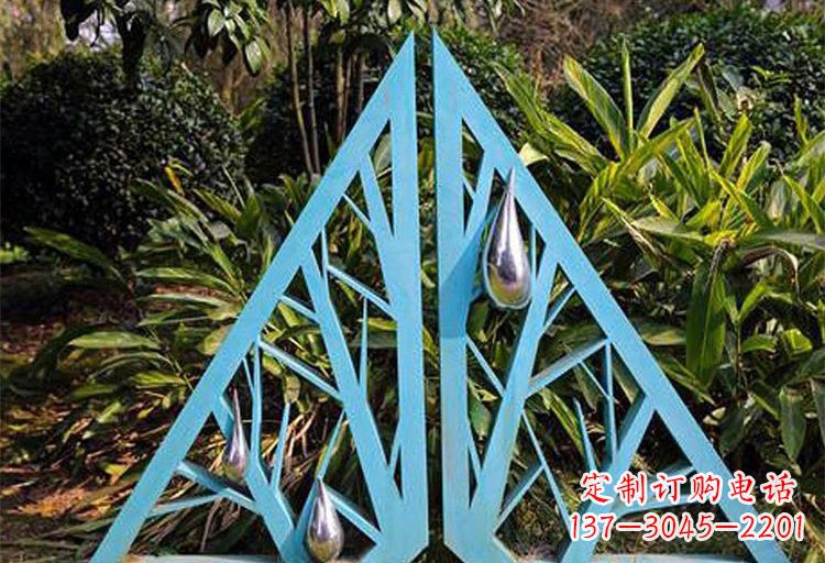 福建不锈钢树枝雕塑——点缀不锈钢公园美景