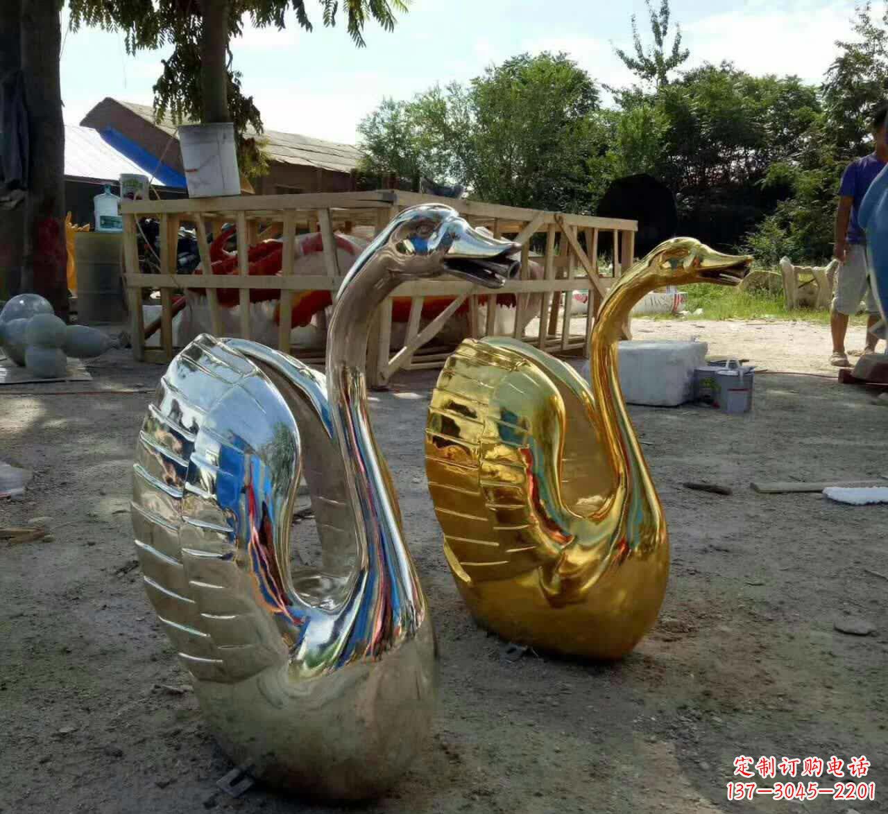 福建不锈钢天鹅雕塑艺术之美