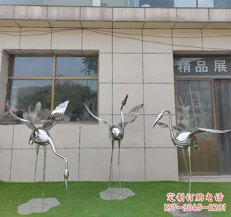 福建不锈钢仙鹤雕塑传承传统文化