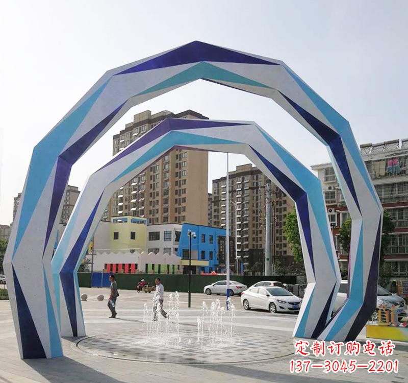福建不锈钢拱门创意雕塑