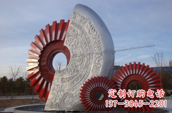 福建不锈钢齿轮雕塑精致而精美