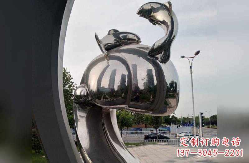 福建不锈钢广场抽象海浪海鸥雕塑