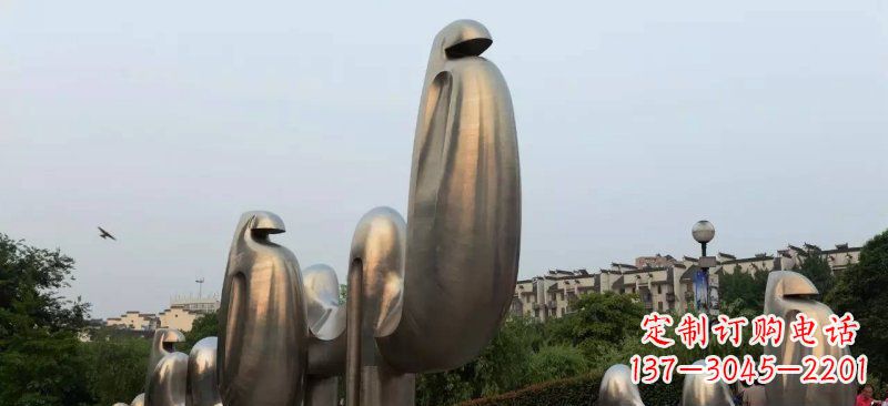 福建不锈钢广场抽象骆驼景观雕塑