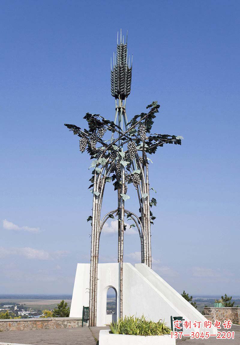 福建不锈钢葡萄架雕塑精美的艺术品