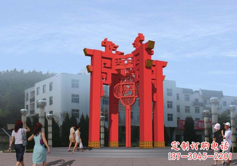 福建不锈钢广场大型抽象灯笼设计图雕塑