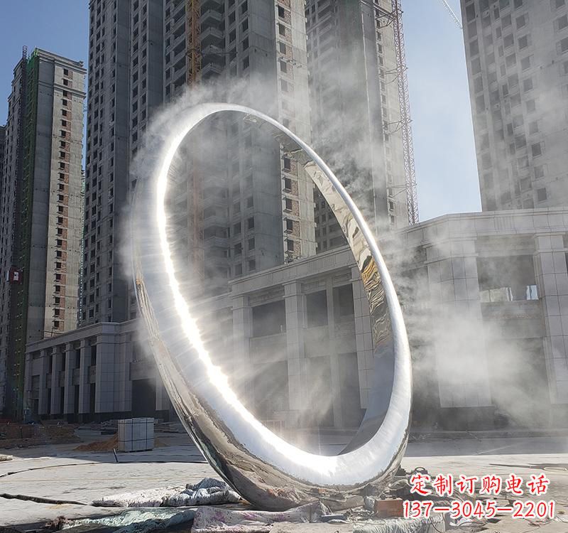 福建不锈钢圆环雕塑给城市带来独特美感