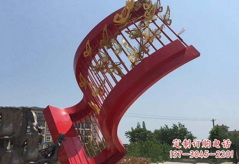 福建不锈钢蝴蝶灵动的艺术雕塑