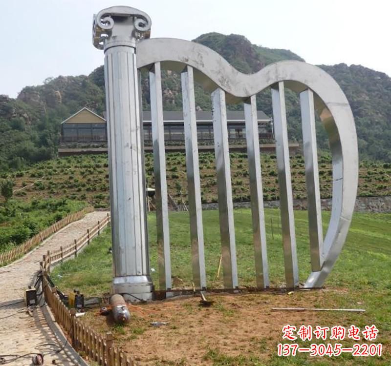 福建不锈钢广场竖琴雕塑