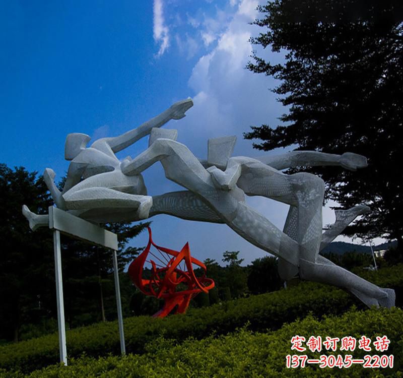 福建不锈钢中的运动员雕塑
