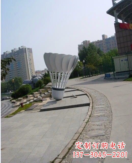 福建不锈钢广场羽毛球雕塑