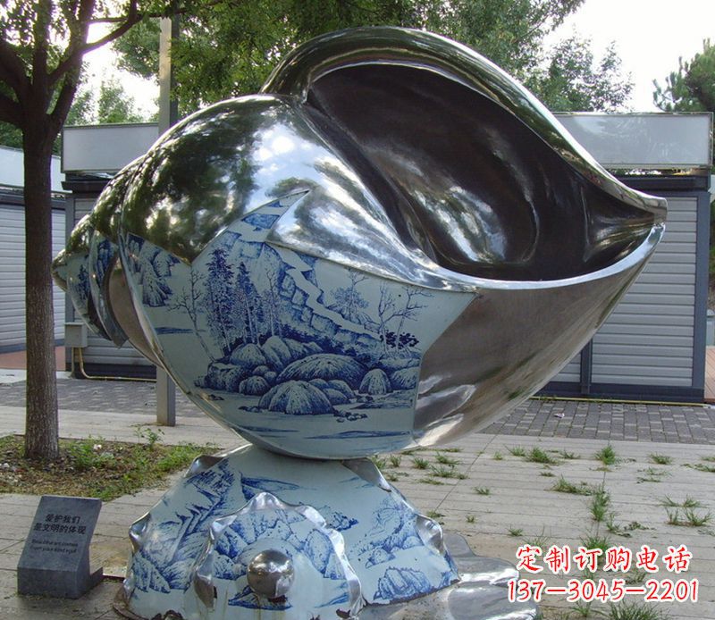 福建不锈钢海螺雕塑精致美观的艺术品