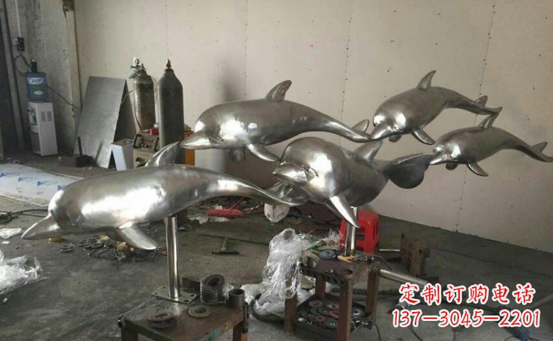 福建不锈钢海豚雕塑