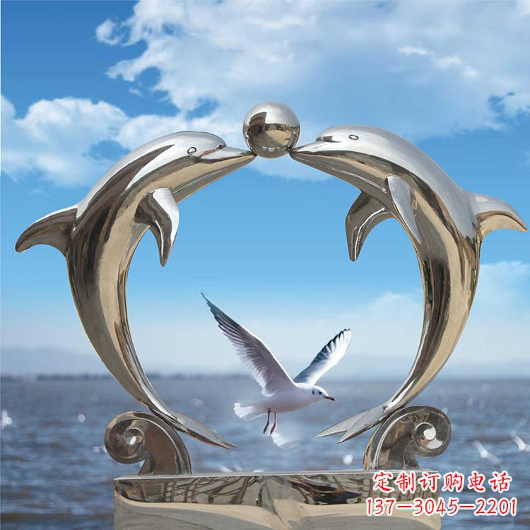 福建不锈钢海豚雕塑精美的海洋之美