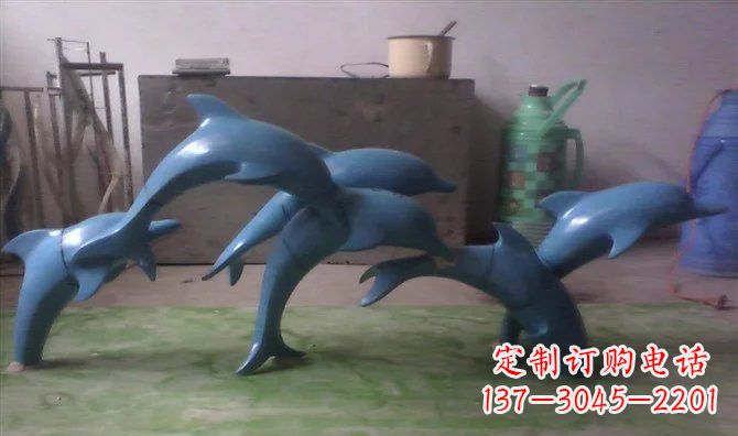 福建不锈钢海豚雕塑精致的艺术品