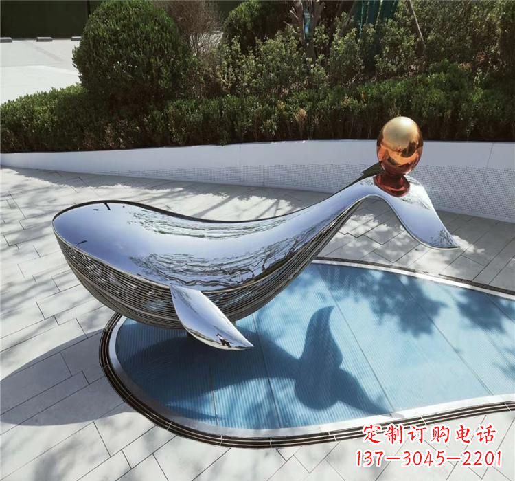福建不锈钢海豚动物雕塑