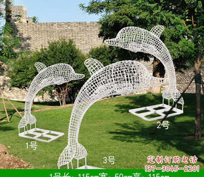 福建不锈钢海豚组合雕塑