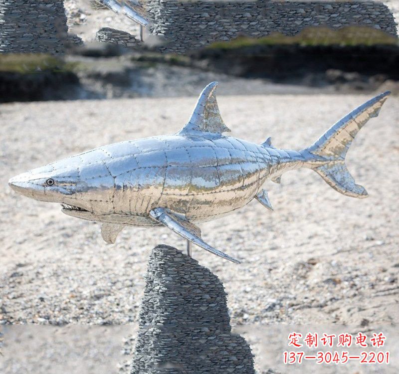 福建不锈钢海洋公园鲨鱼雕塑
