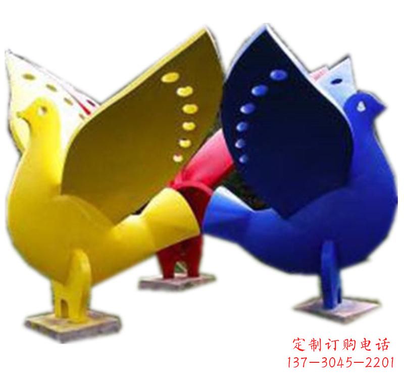 福建不锈钢制作的和平鸽雕塑