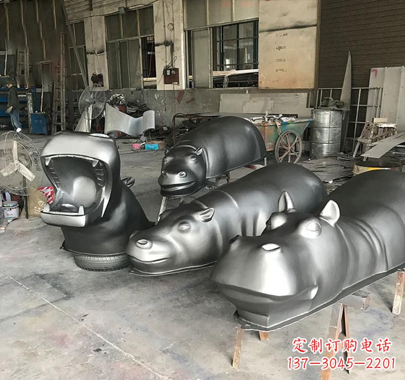 福建不锈钢河马雕塑22