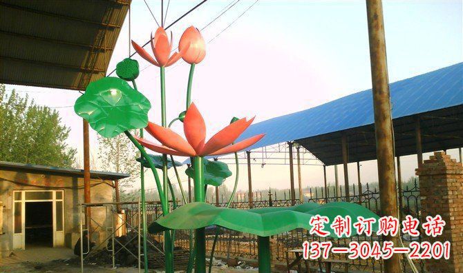 福建不锈钢荷叶雕塑精美而优雅