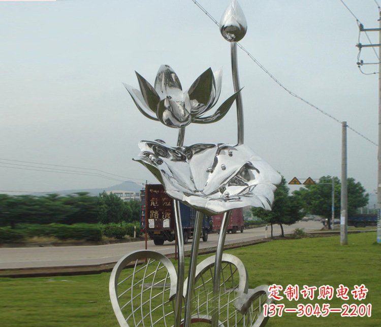 福建精美不锈钢荷叶雕塑