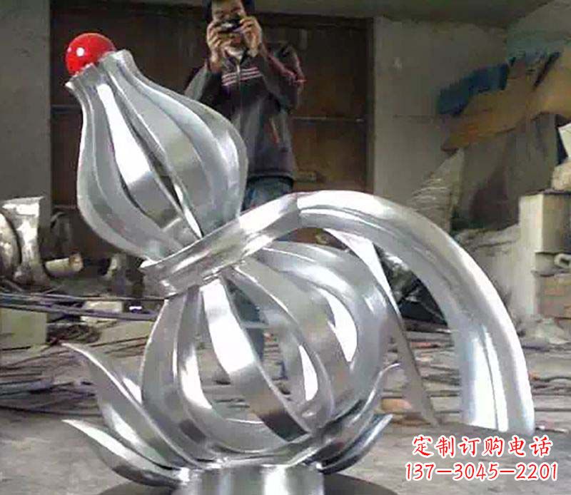 福建不锈钢葫芦雕塑 (2)