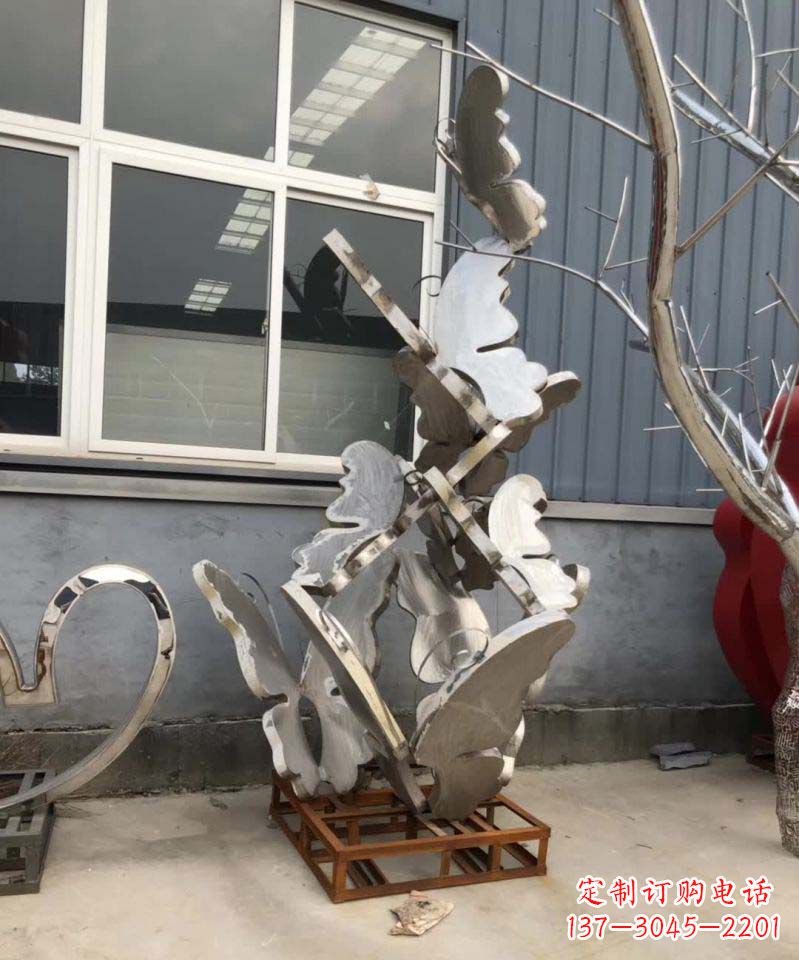 福建蝴蝶之舞不锈钢雕塑精美绝伦