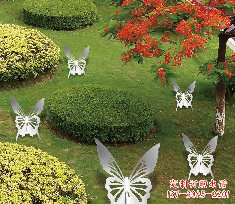 福建灵动飞舞不锈钢蝴蝶雕塑
